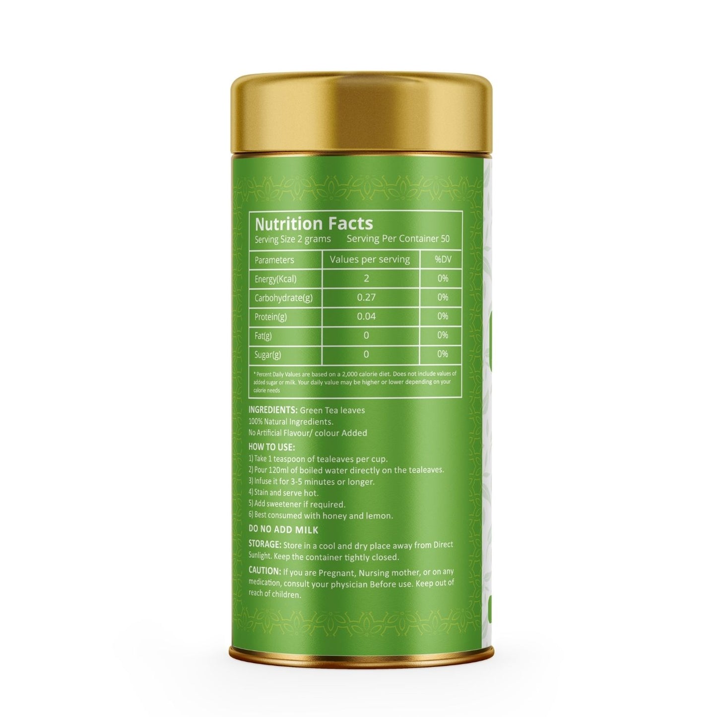 Vanalaya Classic Green Tea For Weight Loss Loose Leaf Green Tea - 100gm