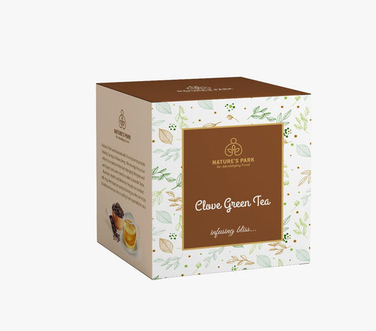 Nature's Park Clove Green Tea Pyramid Tea Bags (20 Pcs)