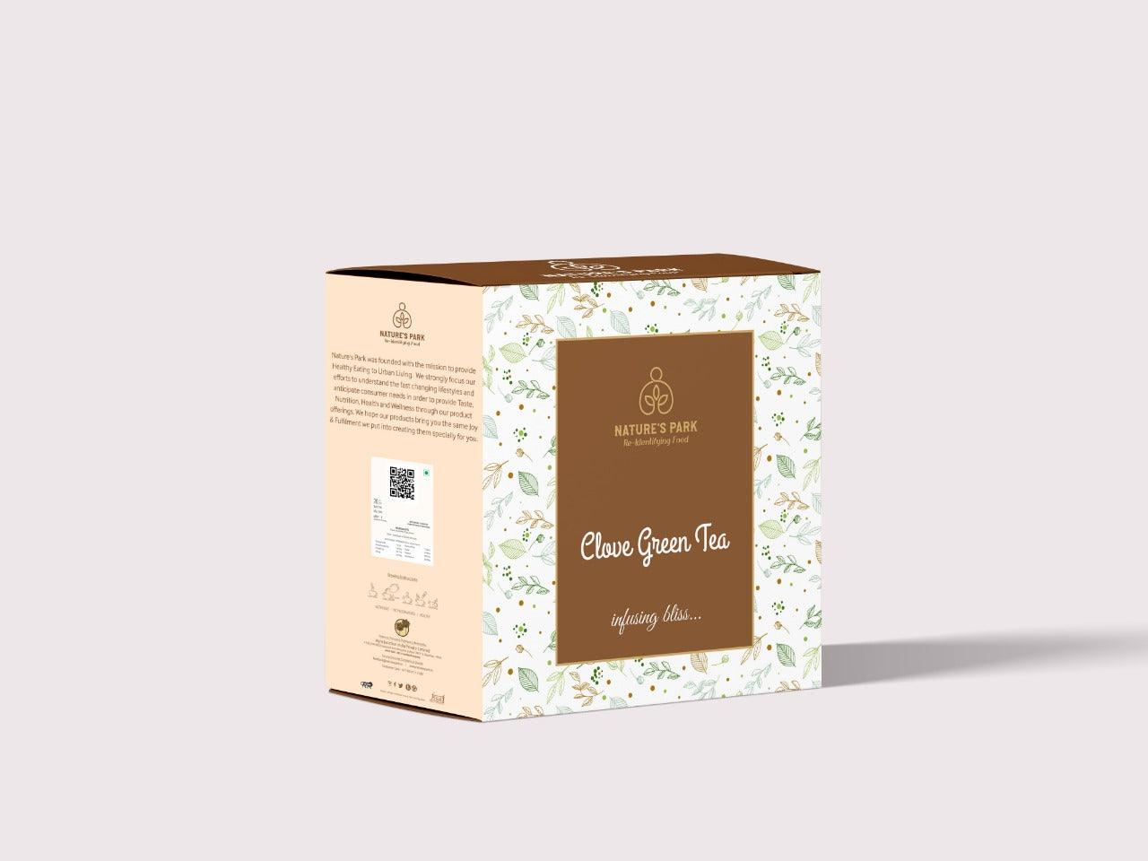 Nature's Park Clove Green Tea Pyramid Tea Bags (20 Pcs)