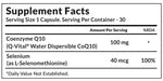 Vitaone CoQ10 + Selenium Capsules for Energy & Heart Health Capsules (30s) | For Cellular Energy, Cardiovascular & Antioxidant Support
