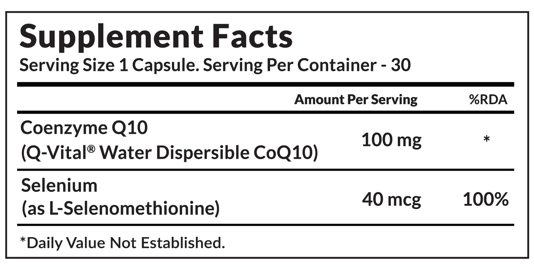 Vitaone CoQ10 + Selenium Capsules for Energy & Heart Health Capsules (30s) | For Cellular Energy, Cardiovascular & Antioxidant Support