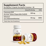 Vitaone CoQ10 + Selenium Capsules for Energy & Heart Health Capsules (30s) | For Cellular Energy, Cardiovascular & Antioxidant Support