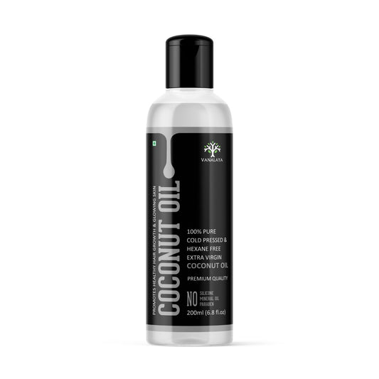 Vanalaya Cold Pressed Virgin Coconut oil Edible oil for Cooking skin Hair and Skin - 200ml