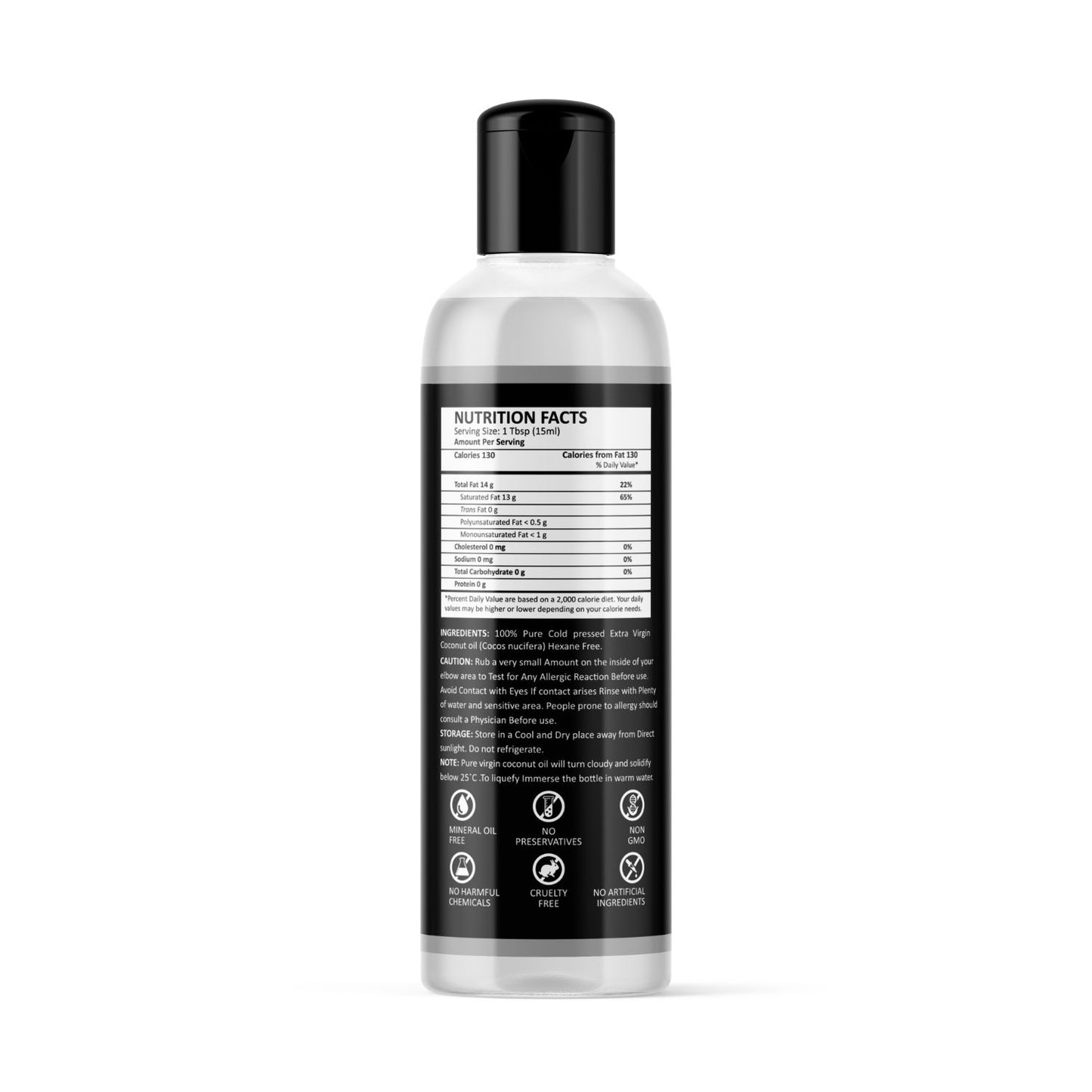 Vanalaya Cold Pressed Virgin Coconut oil Edible oil for Cooking skin Hair and Skin - 200ml