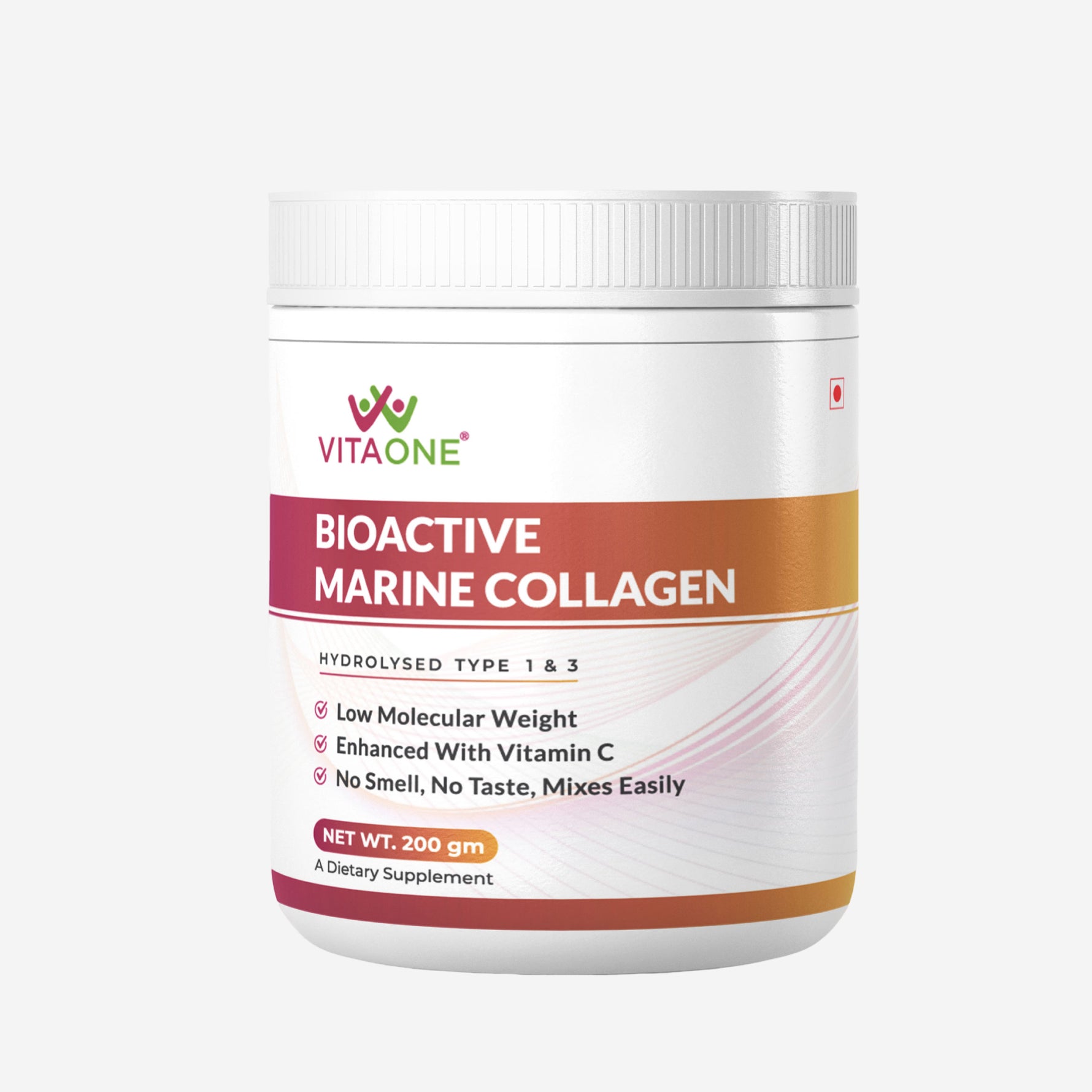 Vitaone Bioactive Marine Collagen Peptide Powder (200g) | For Firm Skin, Healthy Hair, Strong Nails & Joint Support