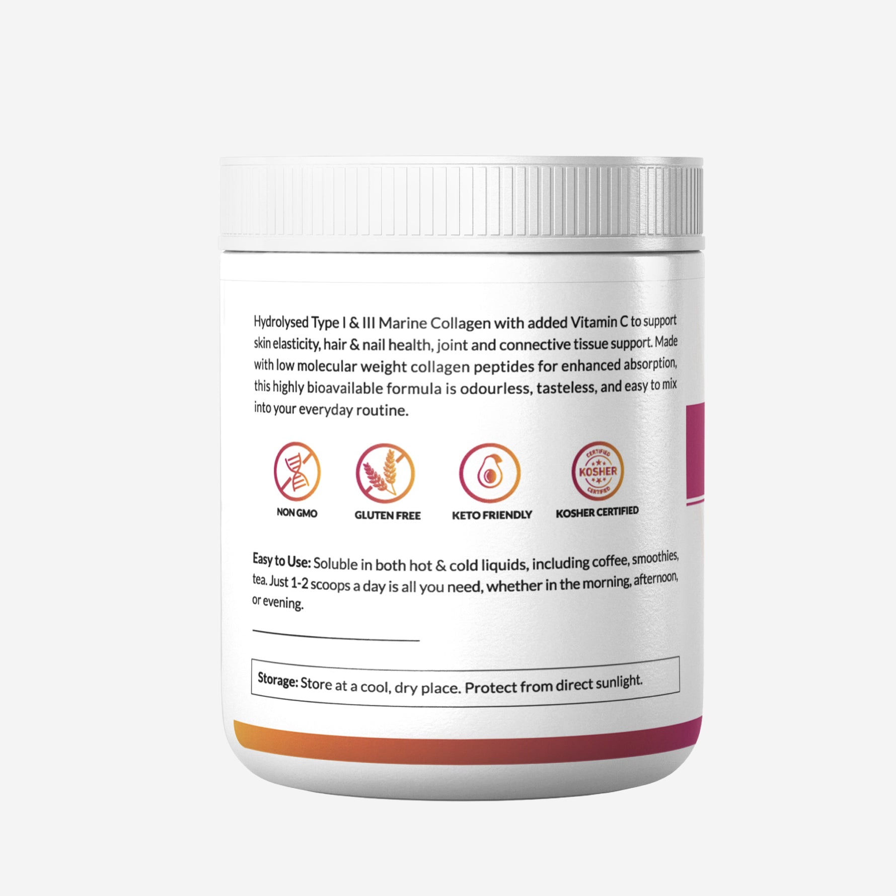 Vitaone Bioactive Marine Collagen Peptide Powder (200g) | For Firm Skin, Healthy Hair, Strong Nails & Joint Support