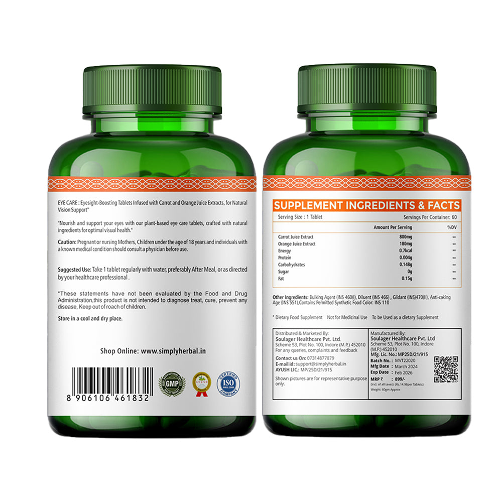 Simply Herbal Plant Based Eye Care Tablet