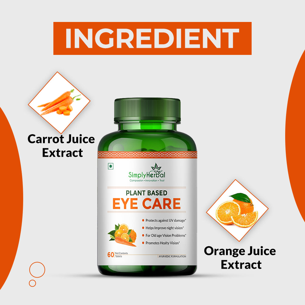 Simply Herbal Plant Based Eye Care Tablet - 60 Capsules (Pack of 2)