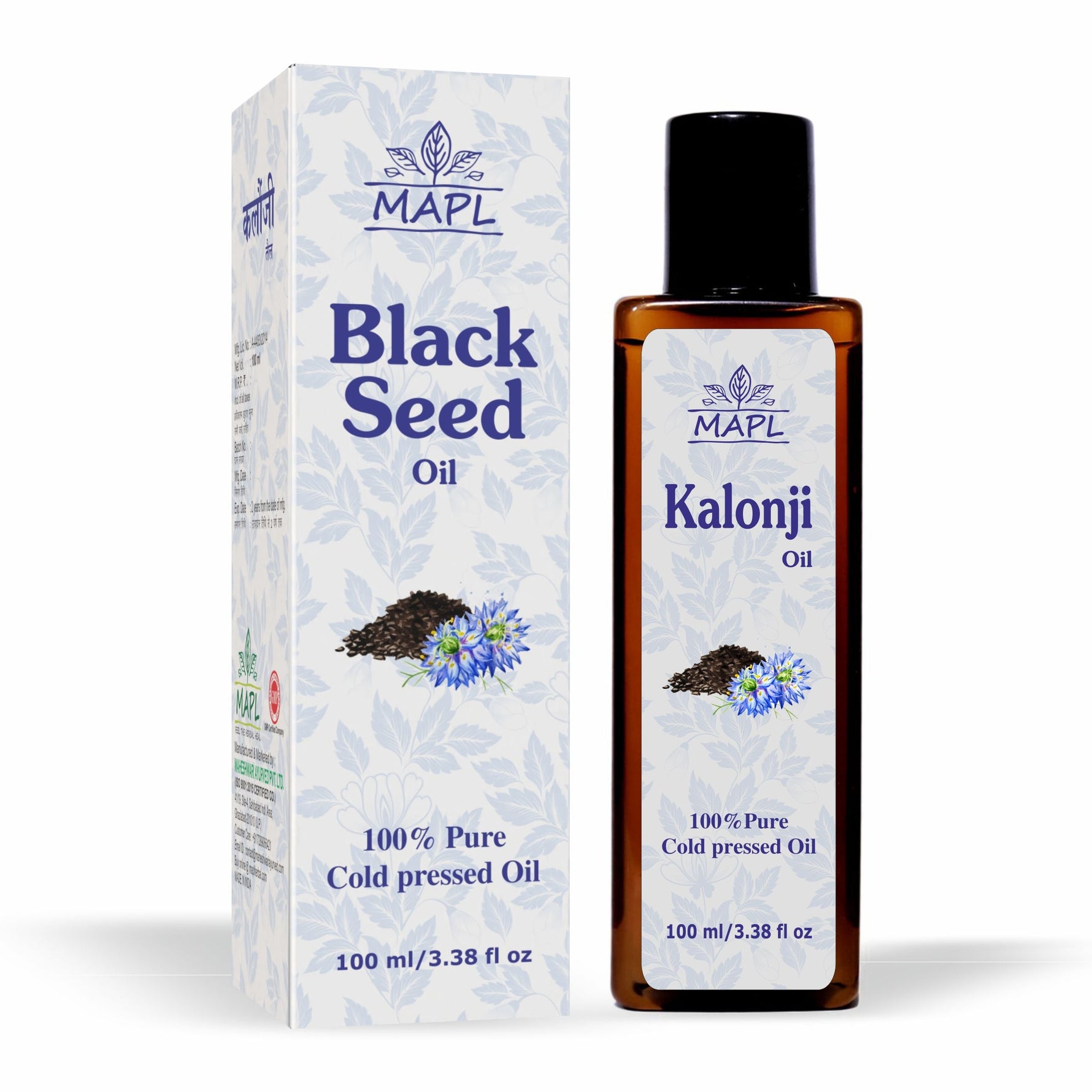 MAPL Kalonji (Black Seed) Oil | Cold-Pressed Ayurvedic Oil | Supports Immunity, Heart, Digestion & Overall Wellness | 100 ml