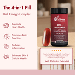 Wishnew Wellness Krill Omega Complex Capsules for Heart & Brain Health Softgel - 60 Softgel Capsules