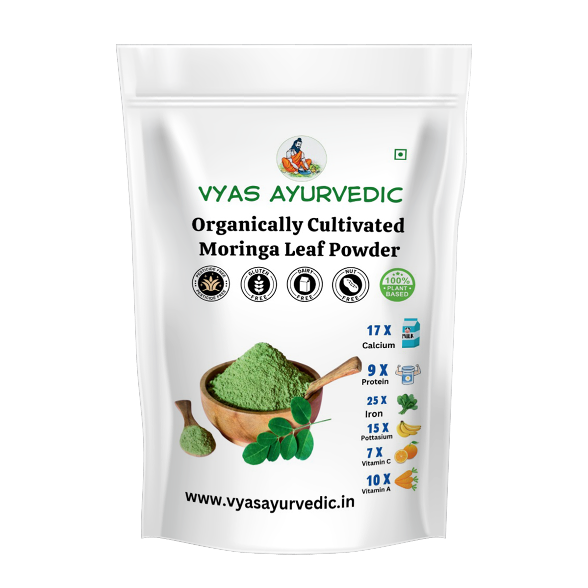 Vyas Ayurvedic Organically Cultivated Moringa Leaf Powder