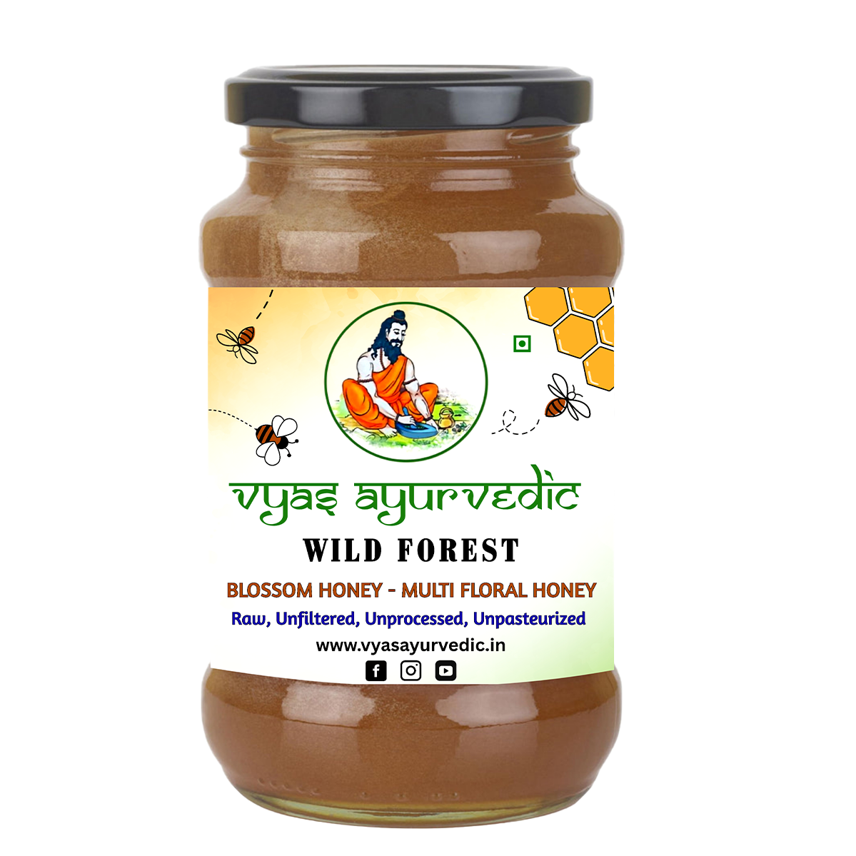 Vyas Ayurvedic Wild Forest Multi flora Raw Honey