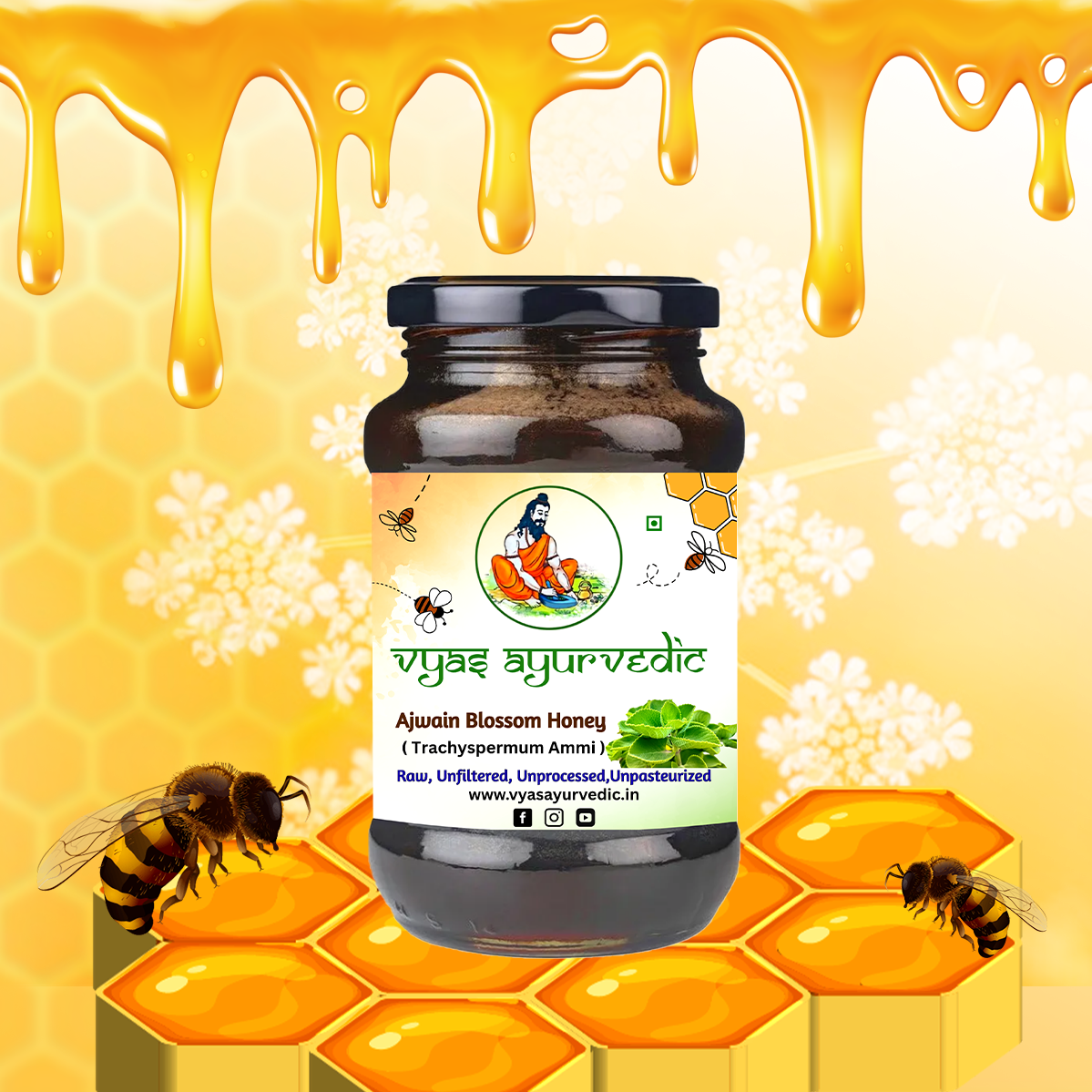 Vyas Ayurvedic Ajwain Raw Honey
