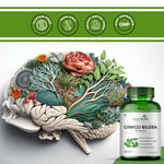 Simply Herbal Ginkgo Biloba Capsule with Brahmi - 90 Vegetarian Capsules