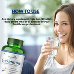 Simply Herbal L-Carnitine 500mg Tablet | Amino Acid for Endurance, Weight Management & Muscle Function | (120 Tablets)