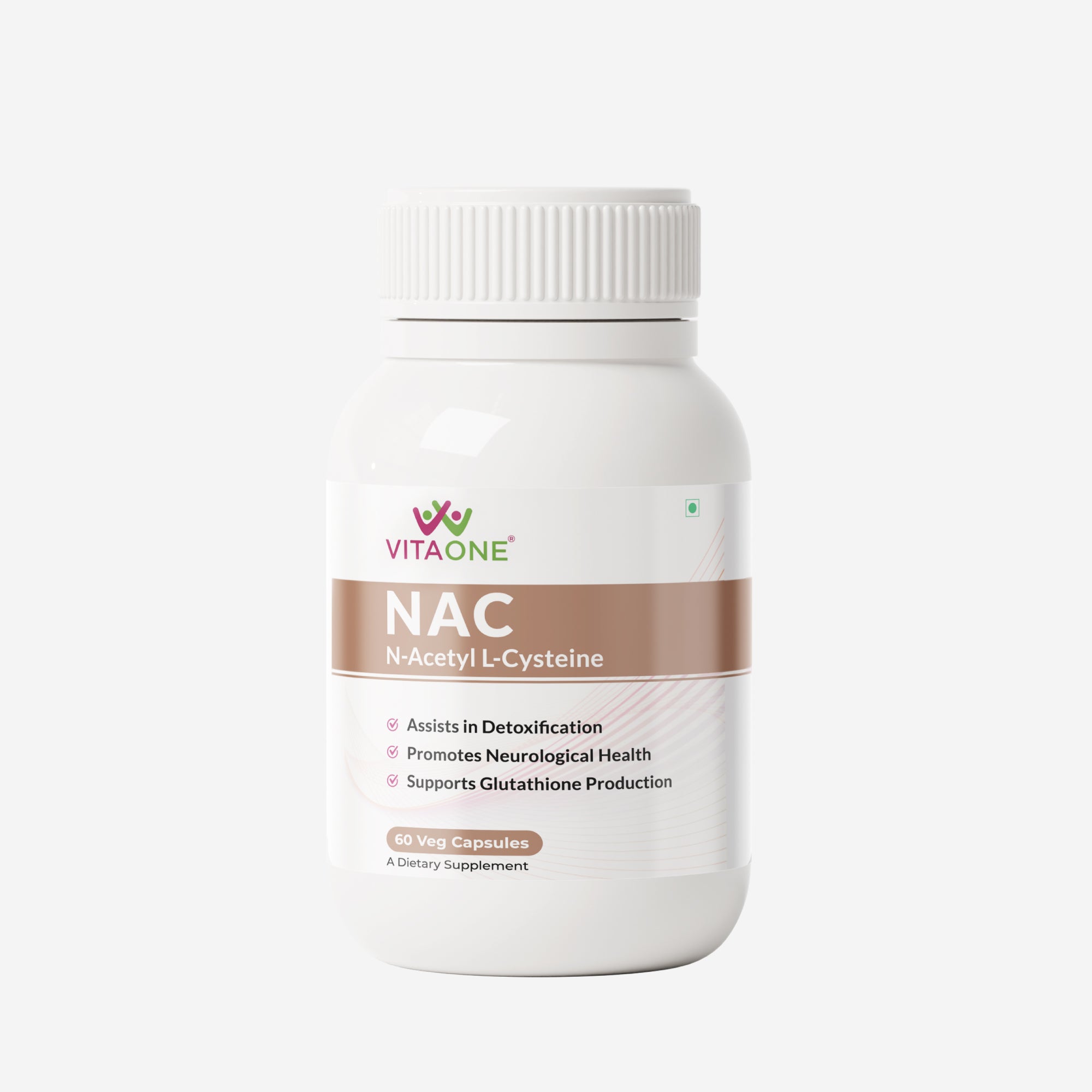 Vitaone N-Acetyl Cysteine (NAC) Capsules 600mg (60s) | Antioxidant Support, Detoxification & Respiratory Health