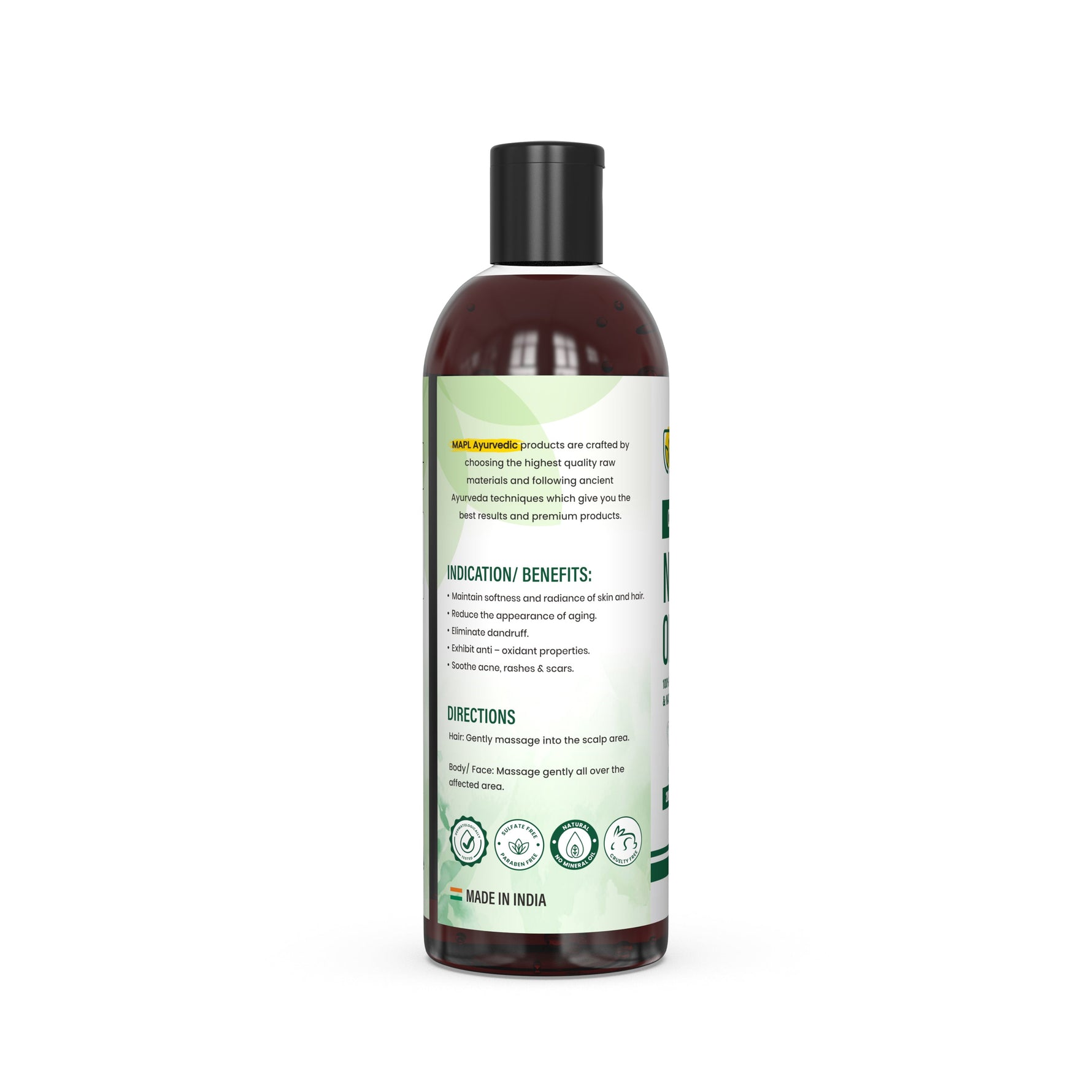 MAPL Cold-Pressed Neem Oil | Pure Ayurvedic Hair & Skin Oil | Moisturizes, Strengthens Hair, Supports Healthy Skin | 200 ml