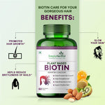 Simply Herbal Natural Biotin Vitamin B7 Capsules for Hair & Skin Enriched With Keratin + Multivitamin + Amino For Men Women (60 Tablets )