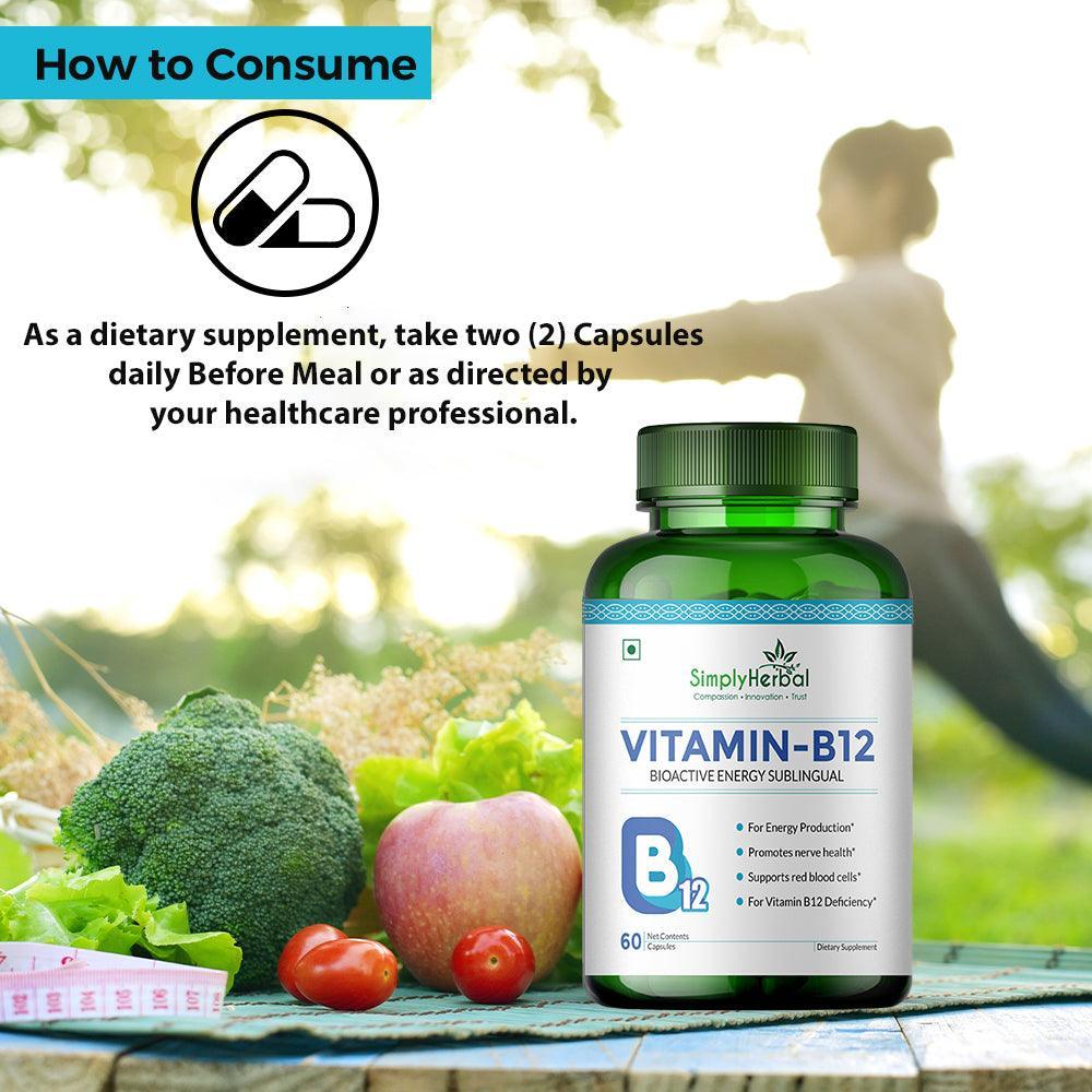 Simply Herbal Vitamin B12 Capsule - 100 Capsules