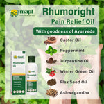 MAPL Rhumoright Pain Oil | Ayurvedic Relief for Joint, Muscle & Arthritis Pain | Reduces Inflammation & Stiffness | 50 ml