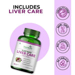 Simply Herbal Liver Detox + With Milk Thistle Tablets Extract, Dandelion - for Liver Health and Gall Bladder Health - (60 Capsules)