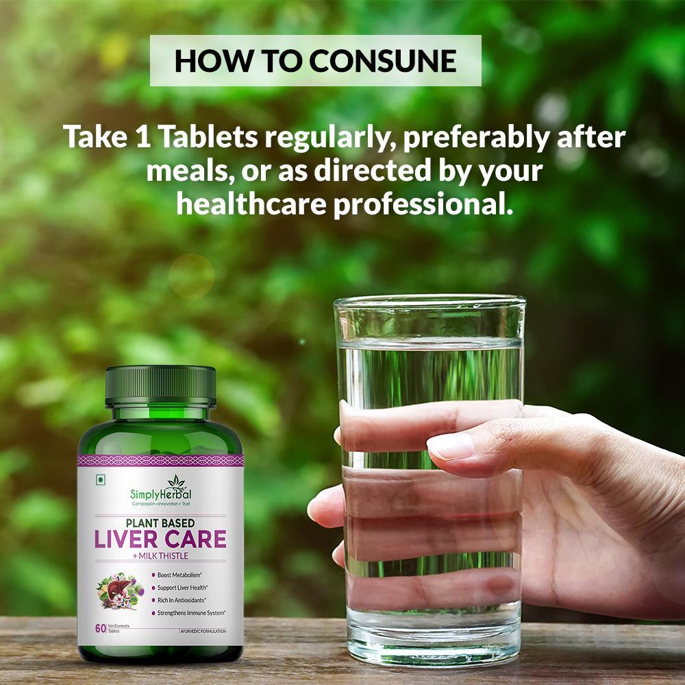Simply Herbal Liver Detox + With Milk Thistle Tablets Extract, Dandelion - for Liver Health and Gall Bladder Health - (60 Capsules)