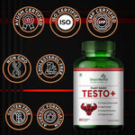 Simply Herbal Testo+ Supplement for Men With Kaunch Beej & Ashwagandha, Testo Booster Supplement, Boost Muscles Growth & Energy, Increase Athletic Performance, Natural Herbs (60 Veg Capsules)