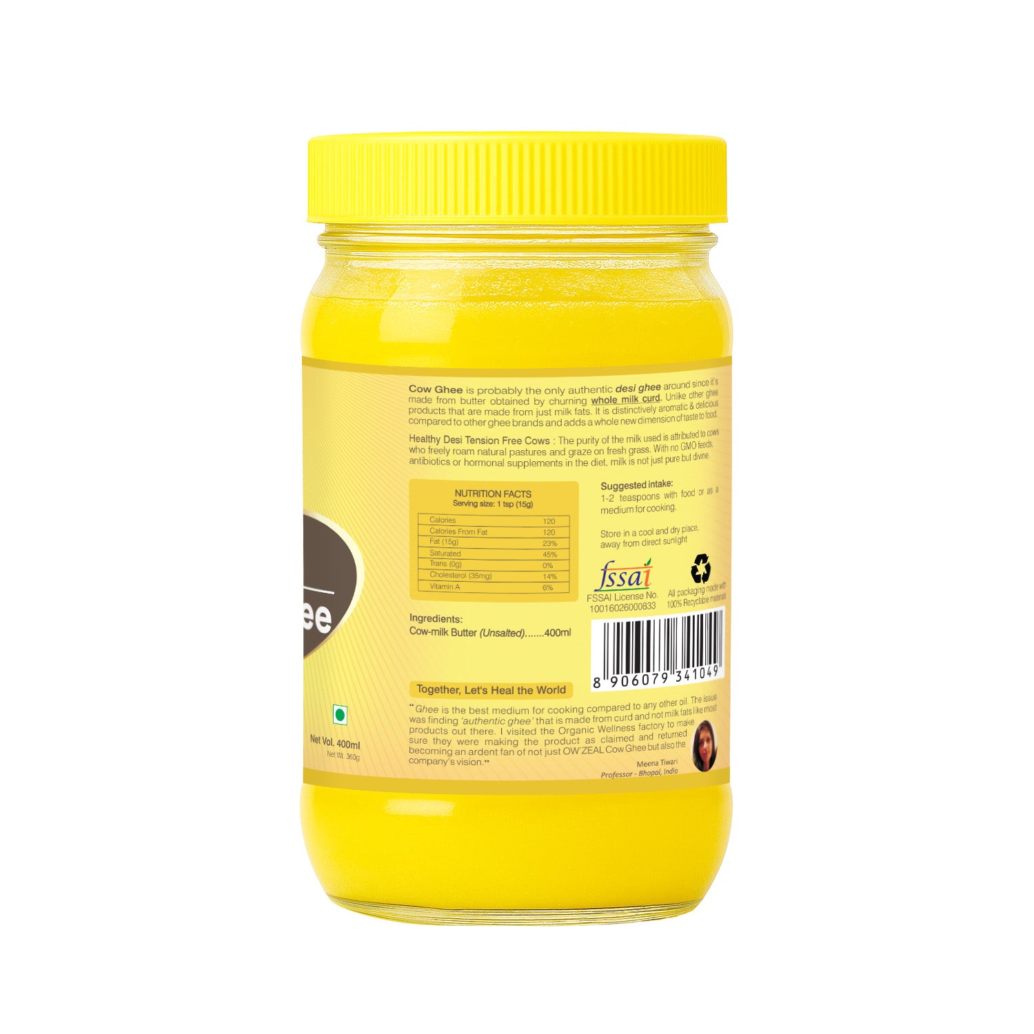 Organic Wellness Desi Bilona Cow Ghee - 400ml