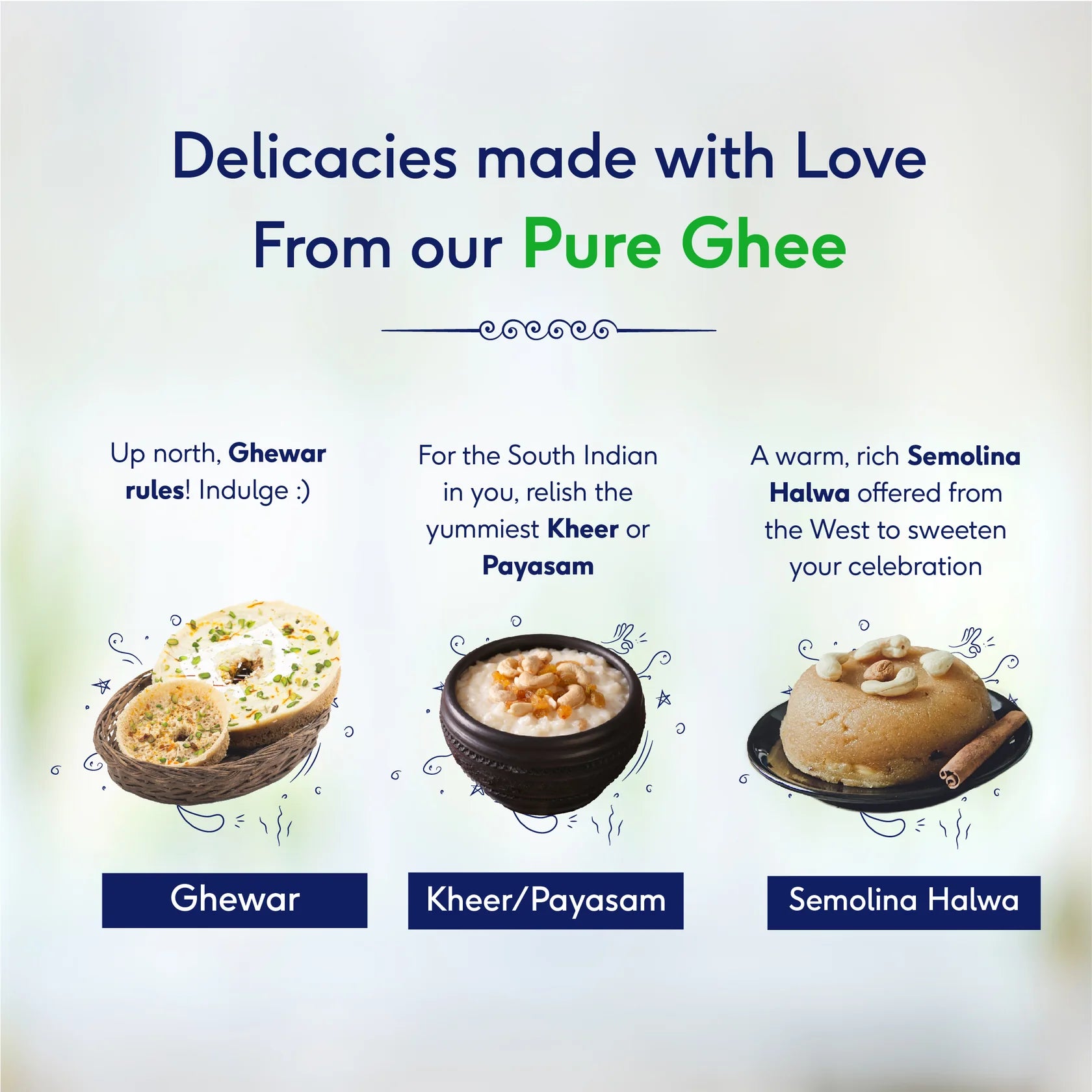 Sri Sri Tattva Cow’s Pure Ghee Pouch 1L