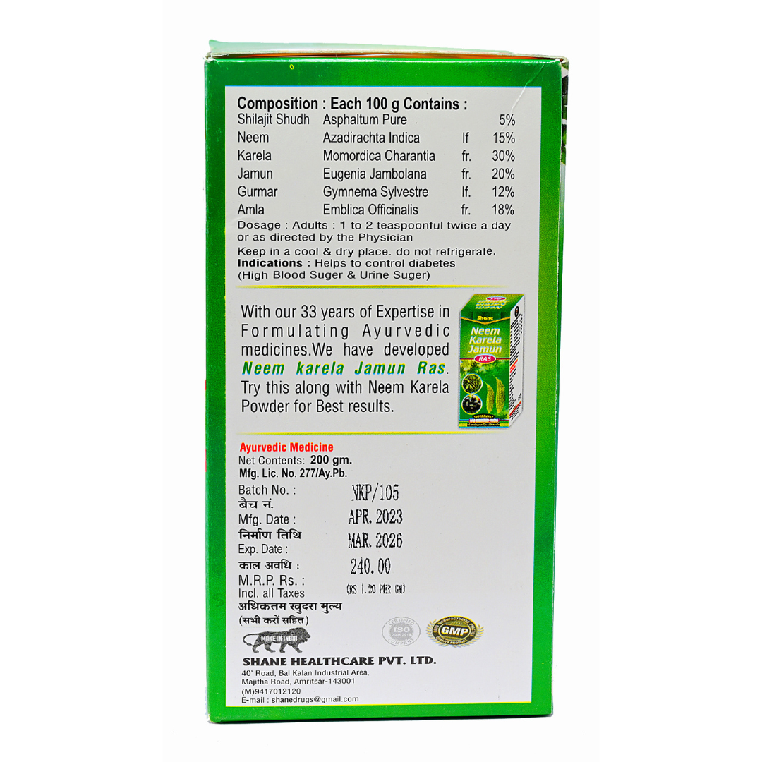 Shane Neem Karela Jamun Powder - 200gm