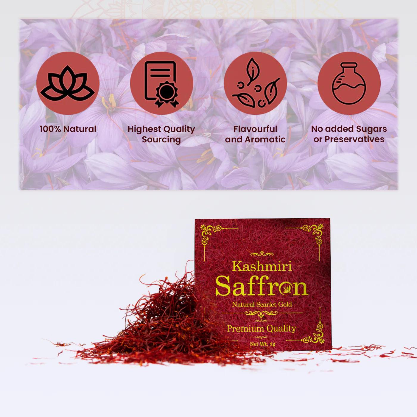 Vedapure Pure Ayurvedic A++Grade Kashmiri Saffron/Kashmiri Kesar 1 GM