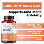 Raskam Curcumin Boswellia with Bioperine - 60 Veg Capsules For Bone and Joint Wellness