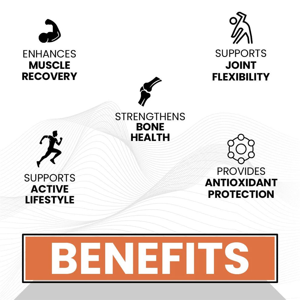 Raskam Curcumin Boswellia with Bioperine - 60 Veg Capsules For Bone and Joint Wellness