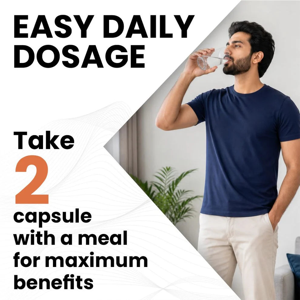 Raskam Curcumin Boswellia with Bioperine - 60 Veg Capsules For Bone and Joint Wellness
