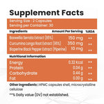 Raskam Curcumin Boswellia with Bioperine - 60 Veg Capsules For Bone and Joint Wellness