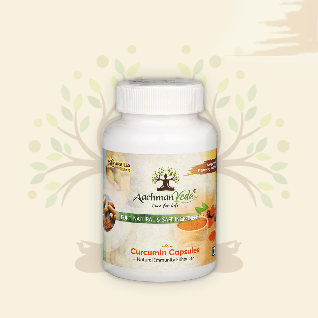 Aachman Veda Curcumin Capsules (60 Capsules 500mg )