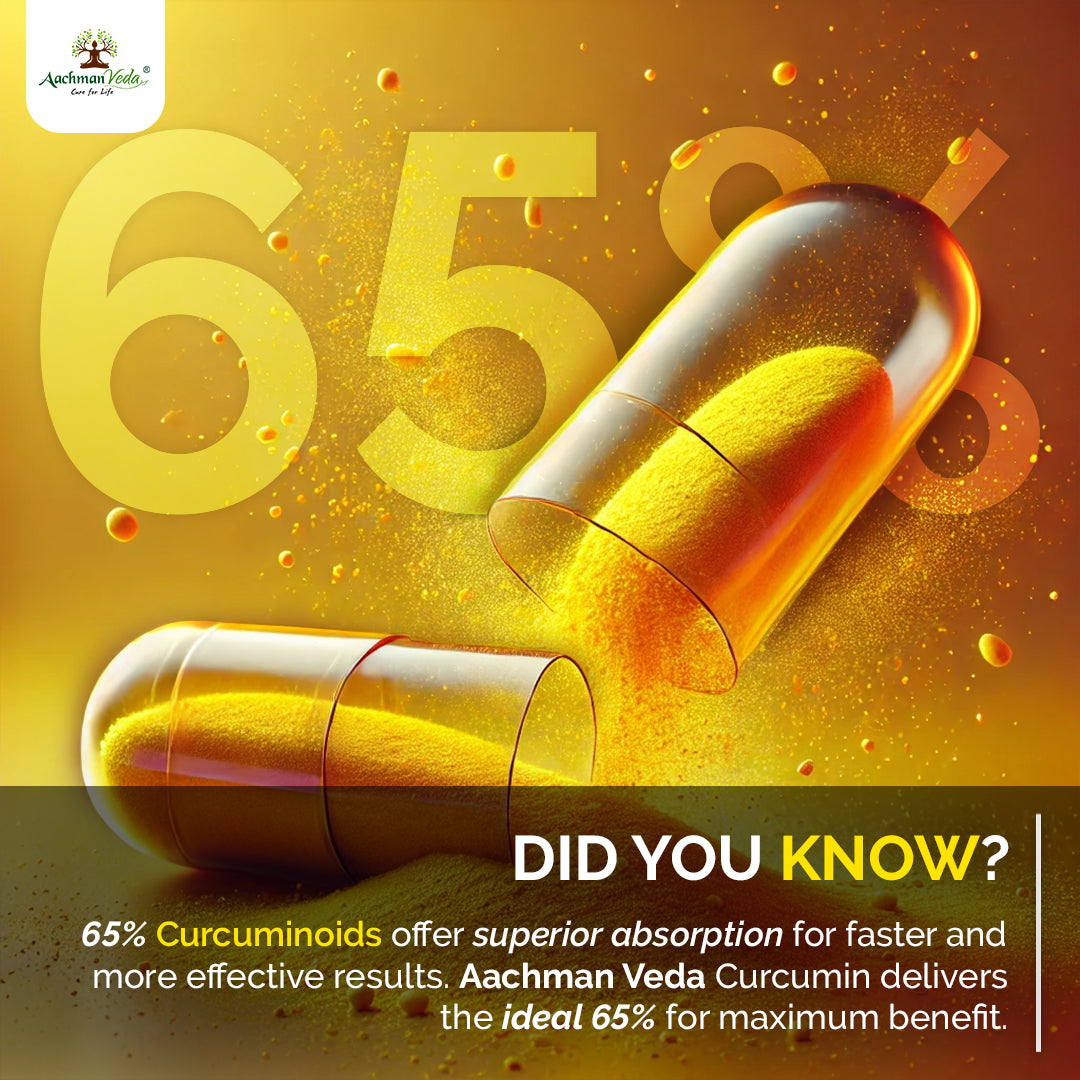 Aachman Veda Curcumin Capsules (60 Capsules 500mg )