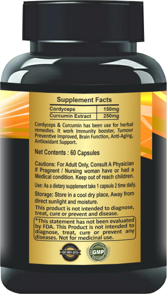 Cordy Herb Cordy Curcumin Veg Capsule - 60 Capsules