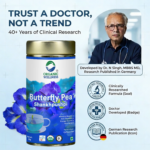 Organic Wellness 100% Natural Herbal Tea Butterfly Pea Flower Tea I Caffeine Free for Stress Relief I Memory Boosting Tea | Calming Tea, Brain Stimulant, Rich in Antioxidants (50 Gm)