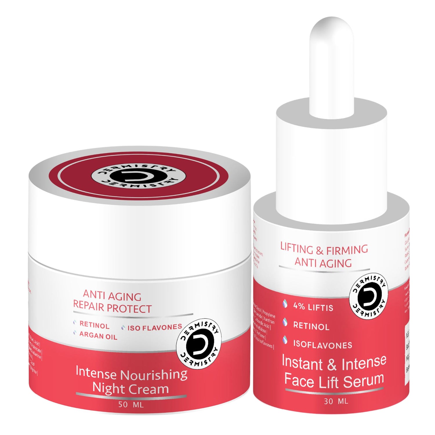 Dermistry Retinol Anti Aging Night Cream Instant Skin Firming Tightening Anti Ageing Serum For Women