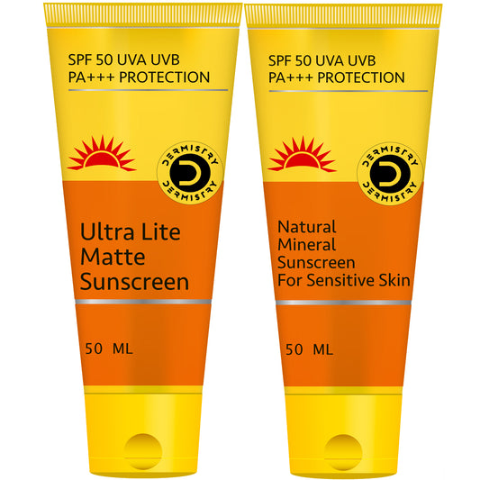 Dermistry Ultra Lite Matte Finish & Water-Based SPF 50 Sunscreen for Children Sensitive & Oily Skin