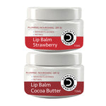 Dermistry Plumping SPF 10 Lip Balm Cocoa Butter & Strawberry for Dry Dark Pigmentation Chapped Lips