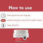 Dermistry Plumping SPF 10 Lip Balm Cocoa Butter & Strawberry for Dry Dark Pigmentation Chapped Lips