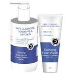 Dermistry Sensitive Dry Skin Gentle Mild Safe Cleanser Creamy Face & Body Wash Sulphates Soap Free