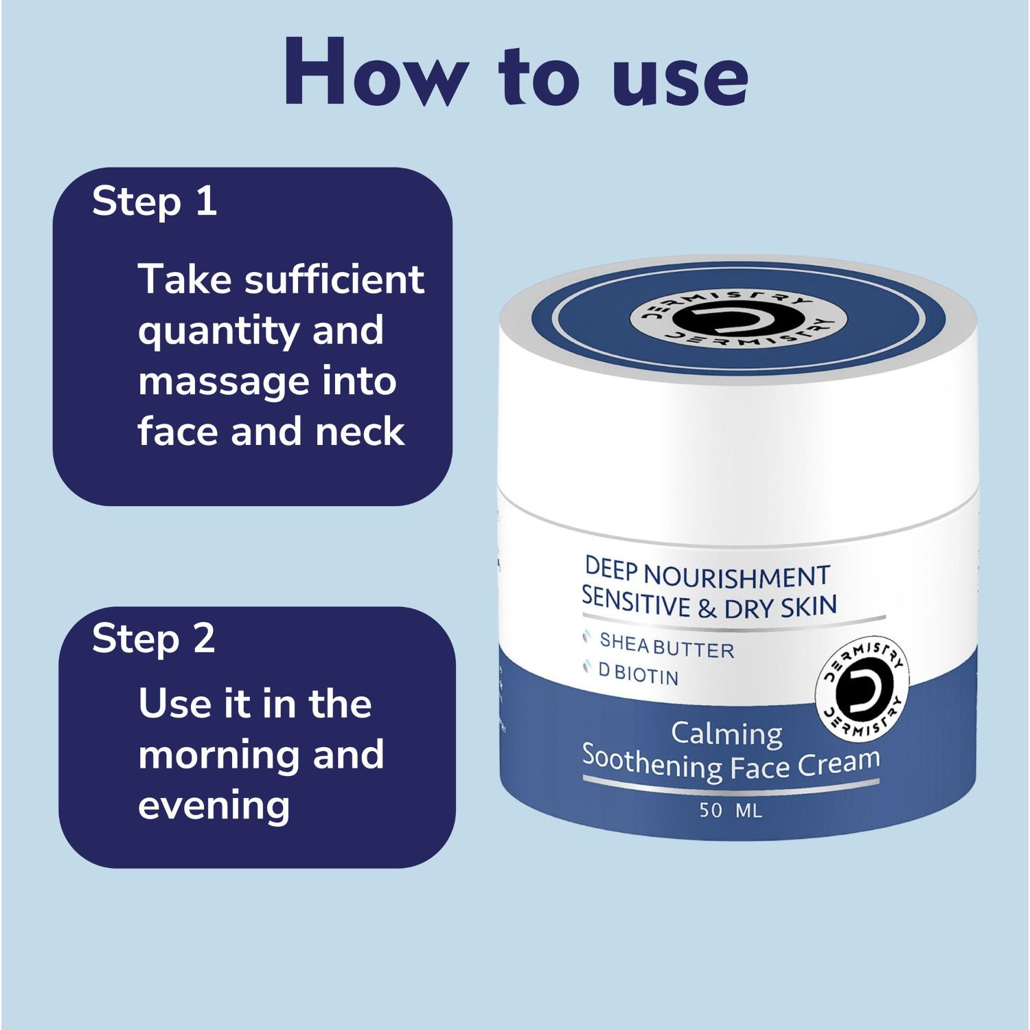 Dermistry Sensitive Dry Skin Gentle Mild Creamy Moisturizing Sulphate Soap Free Face Wash & Cream