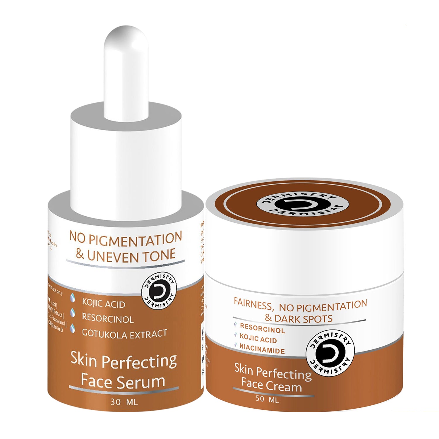 Dermistry 2% Kojic Acid Fairness Lightening Face Serum & Cream Skin Pigmentation Dark Spots Removal