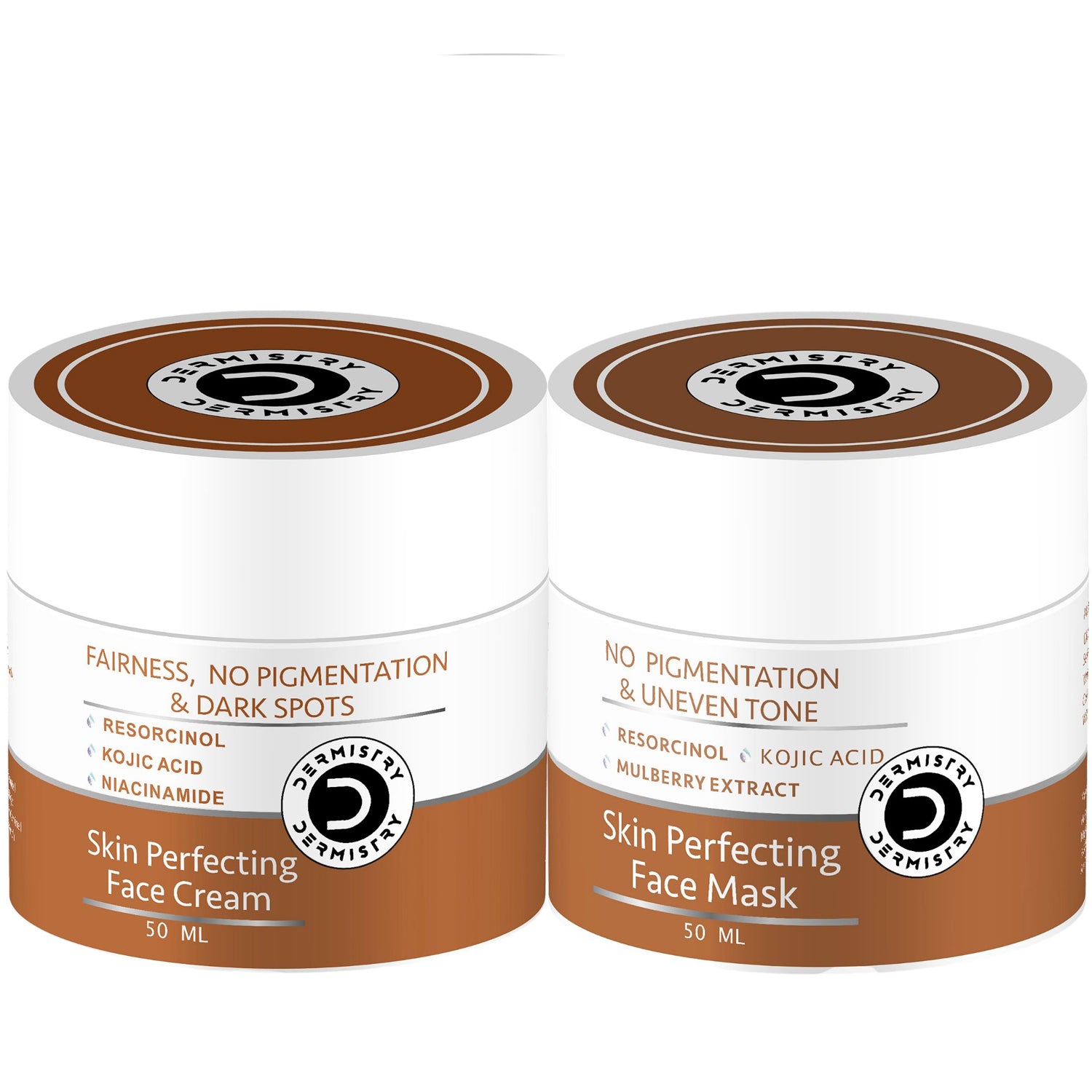 Dermistry Kojic Acid Brightening Fairness Face Cream & Mask Pack Pigmentation Instant D Tan Removal