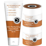 DERMISTRY Kojic Acid Pigmentation Tan Removal Skin Whitening Brightening Light Fairness Facial Kit
