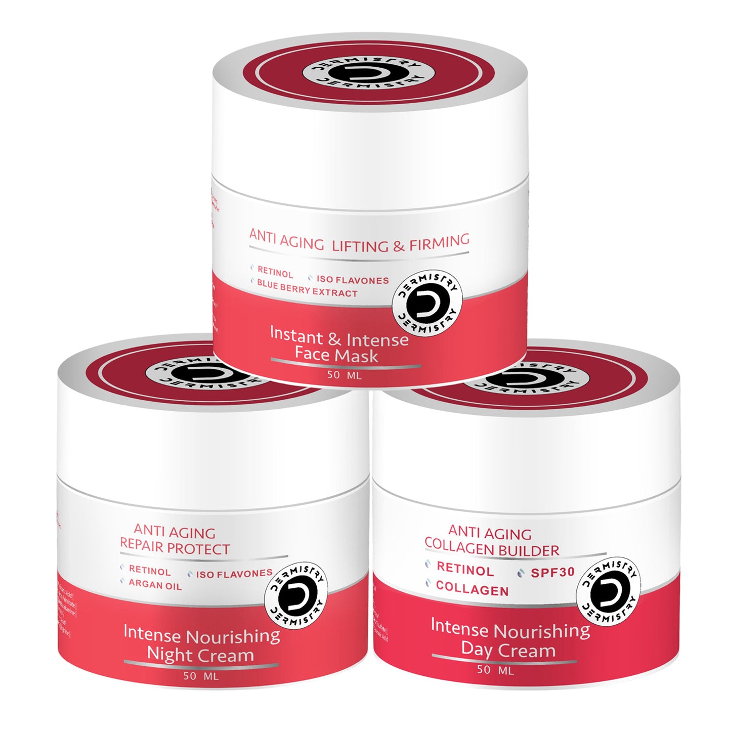 DERMISTRY Instant Skin Firming Tightening Anti Aging Facial Kit Ageing Wrinkles Fine Lines Repair