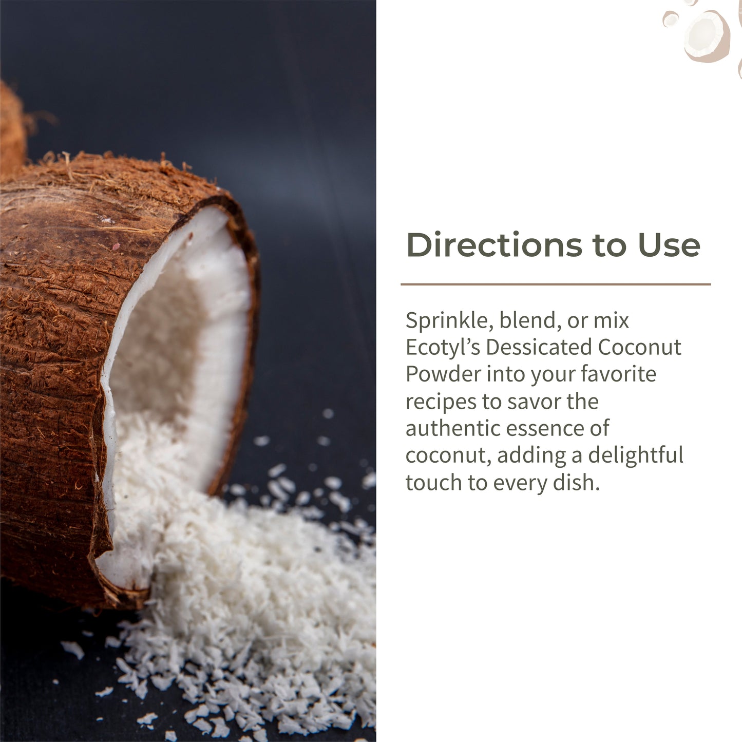 Ecotyl Desiccated Coconut Powder - 250gm